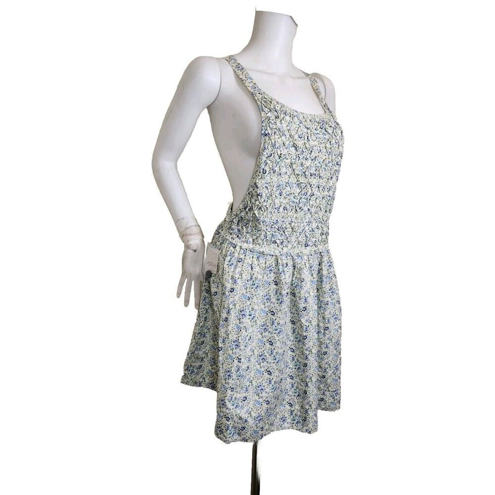Free People Womens womens Size M Petunia Mini Dress Tea Combo Floral Green --21